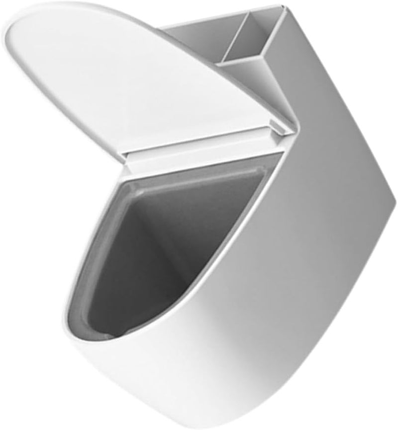 حامل سجائر معلق على الحائط على شكل مرحاض مع غطاء، حاوية رماد حمام من الفولاذ المقاوم للصدأ - Image 1